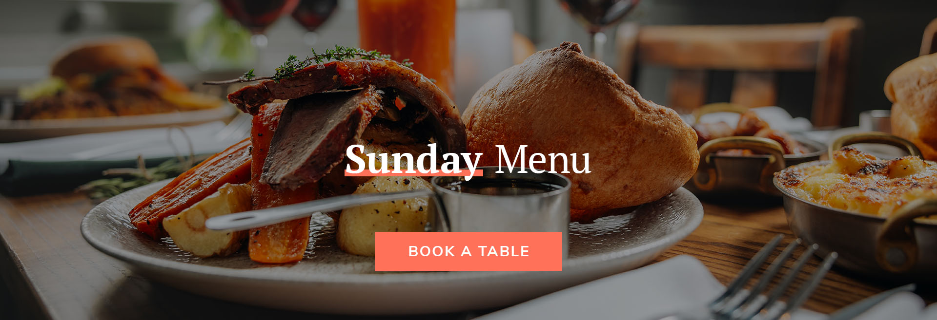 Sunday Menu at The Southwark Tavern